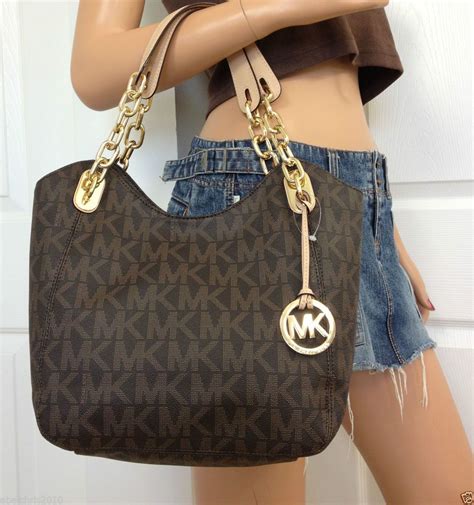 michael kors lilly medium tote brown|Michael Kors medium saffiano bag.